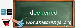 WordMeaning blackboard for deepened